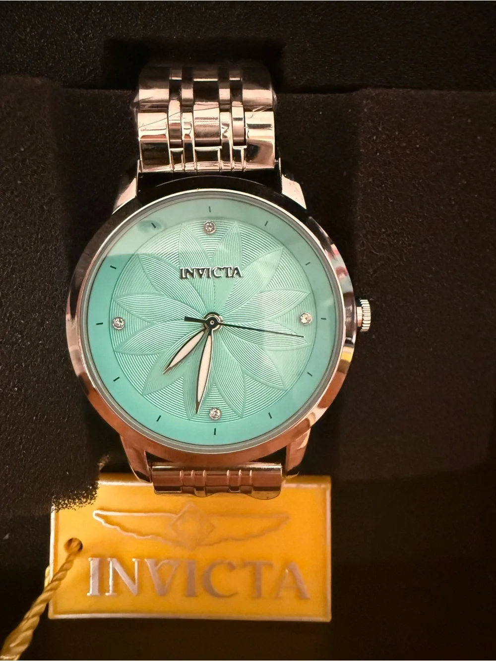 Invicta Women’s Quartz Watch – Aqua Blue Textured Dial | Stainless Steel - Picture 3 of 3